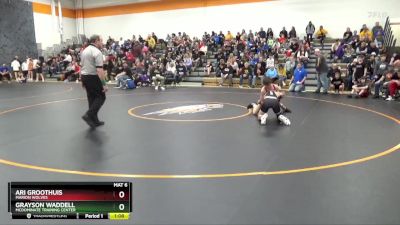 100 lbs Cons. Round 1 - Ari Groothuis, Marion Wolves vs Grayson Waddell, McDominate Training Center