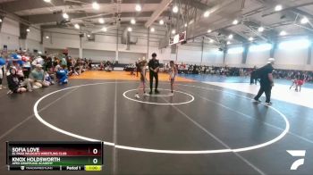 83 lbs Cons. Semi - Knox Holdsworth, Apex Grappling Academy vs Sofia Love, El Paso Wildcats Wrestling Club