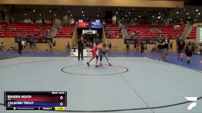 102 lbs Quarterfinal - Braden Heath, OK vs Colborn Trout, KS