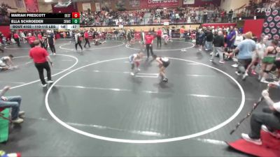 110-115 lbs Champ. Round 1 - Ella Schroeder, 208 Badgers Wrestling Club vs Mariah Prescott, Declo Stingers