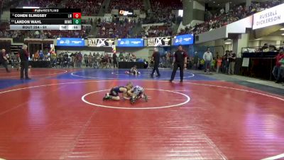 61 lbs Champ. Round 2 - Landon Wahl, Fergus Wrestling Club vs Cohen Slingsby, Laurel Matburners