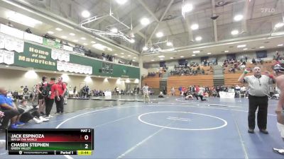 120 lbs Cons. Round 3 - Chasen Stephen, Green Valley vs Jack Espinoza, Rim Of The World