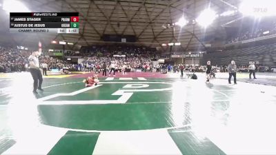 Boys 3A 126 lbs Champ. Round 2 - James Stager, Prairie vs Justus De Jesus, O`Dea