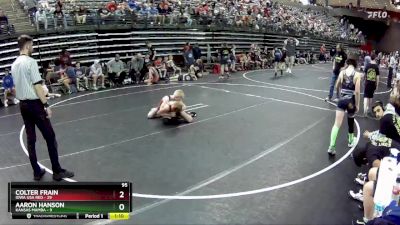 95 lbs Round 4 (6 Team) - Colter Frain, Iowa USA Red vs Aaron Hanson, Kansas Mamba