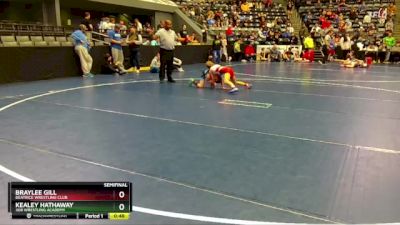 73 lbs Semifinal - Kealey Hathaway, 308 Wrestling Academy vs Braylee Gill, Beatrice Wrestling Club