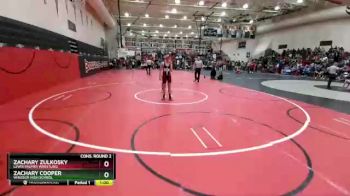 106 Boys Cons. Round 2 - Zachary Zulkosky, Lewis Palmer Wrestling vs Zachary Cooper, Windsor High School