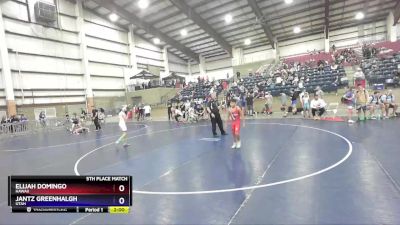 86 lbs 5th Place Match - Elijah Domingo, Hawaii vs Jantz Greenhalgh, Utah