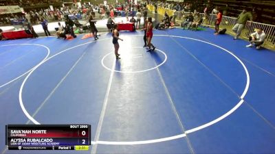 155 lbs Cons. Round 4 - Sava`nah Norte, California vs Alyssa Rubalcado, Lion Of Judah Wrestling Academy