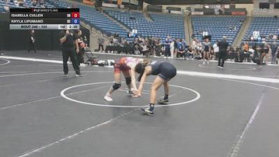 103 lbs 1st Place Match - Khyla Lipumano, Doane vs Isabella Cullen, Unattached