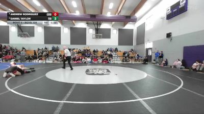 Boys 108 lbs Quarterfinal - Daniel Taylor, Foothill Boys vs Andrew Rodriguez, Corning Boys