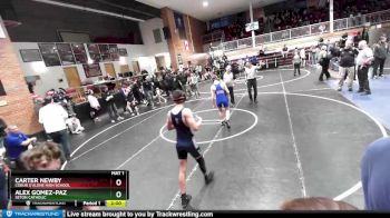 126 lbs Cons. Round 3 - Carter Newby, Coeur D`Alene High School vs Alex Gomez-Paz, Seton Catholic