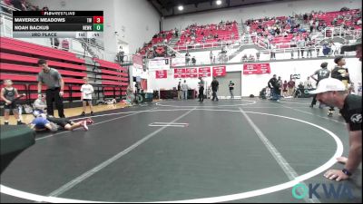 49 lbs 3rd Place - Maverick Meadows, Tuttle Wrestling vs Noah Backus, Newkirk Takedown Club