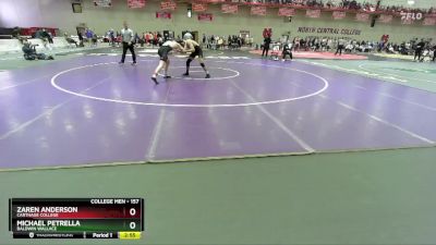 157 lbs Quarterfinal - Michael Petrella, Baldwin Wallace vs Zaren Anderson, Carthage College