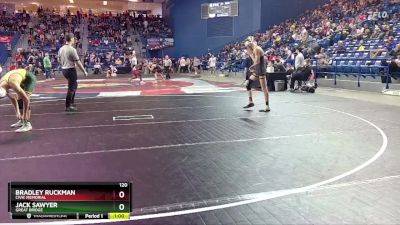 120 lbs Cons. Round 1 - BRADLEY RUCKMAN, Civic Memorial vs Jack Sawyer, Great Bridge