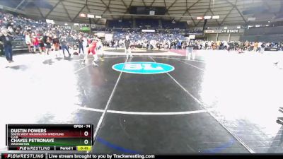 74 lbs Cons. Semi - Chaves Petronave, Washington vs Dustin Powers, South West Washington Wrestling Club