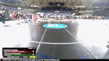 74 lbs Cons. Semi - Chaves Petronave, Washington vs Dustin Powers, South West Washington Wrestling Club