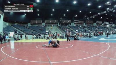 157 lbs Cons. Round 2 - Andrew Berkon, Midway University vs Justin Gjinaj, Rochester University