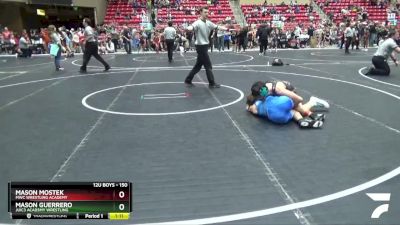 150 lbs Quarterfinal - Mason Guerrero, JUIC3 ACAD3MY WRESTLING vs Mason Mostek, MWC Wrestling Academy