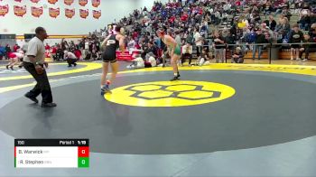 150 lbs Quarterfinal - Reese Stephen, Barnesville vs Brennan Warwick, Massillon Perry