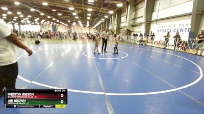 60 lbs Rd# 8- 12:30pm Saturday Final Pool - Ari Brown, Maryland BLACK vs Weston Gibson, Ranger Wrestling Club