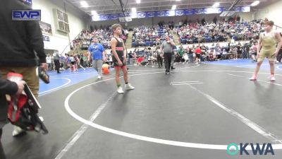 100 lbs Rr Rnd 3 - Maverick Stewart, Warner Eagles Youth Wrestling vs Cannon Hughes, Verdigris Youth Wrestling