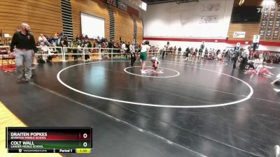 150 lbs Cons. Round 3 - Colt Wall, Lander Middle School vs Draiten Popkes, Riverton Middle School