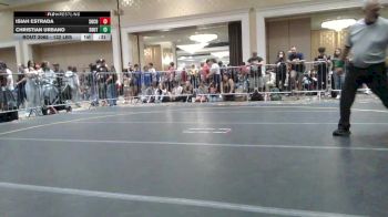 132 lbs Consi Of 64 #1 - Isiah Estrada, Socorro Warrior Wrestling/New Mexico Bad Boyz vs Christian Urbano, Southwest Stallions WC