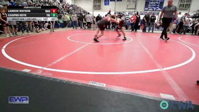 100 lbs Consi Of 8 #2 - Landon Watson, Wagoner Takedown Club vs Cooper Keys, Tahlequah Wrestling Club