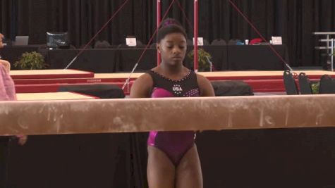 Simone Biles Full Beam Routine, Pac Rims Training Day 1