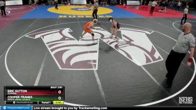 Cons. Round 1 - Cooper Franks, Omaha Gross Catholic vs Eric Sutton, Elkhorn