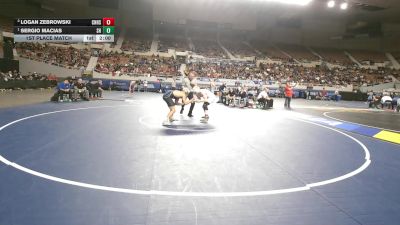 167-D3 1st Place Match - Sergio Macias, Sahuarita High School vs Logan Zebrowski, Coconino High School