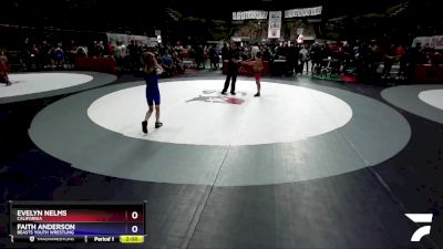 60 lbs Quarterfinal - Evelyn Nelms, California vs Faith Anderson, Beasts Youth Wrestling