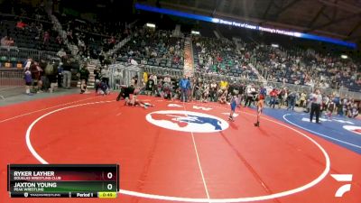 53 lbs Champ. Round 1 - Jaxton Young, Peak Wrestling vs Ryker Layher, Douglas Wrestling Club