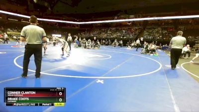 138 Class 1 lbs Quarterfinal - Conner Clanton, Valle Catholic vs Drake Coots, Lathrop