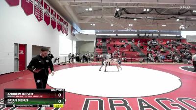 157 lbs Cons. Semi - Brian Bienus, Ithaca vs Andrew Brevot, Rensselaer Polytechnic Institute