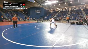 165 lbs 3rd Place Match - Lucas Boe, Lake Highland Preparatory School vs Arment Waltenbaugh, The Hill School