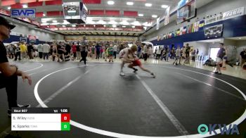 96 lbs Quarterfinal - Sawyer Wiley, Husky Wrestling Club vs Kruse Sparks, Tonkawa Takedown Club