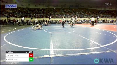 84 lbs 7th Place - Jaxson Fowler, Chandler Takedown Club vs Asher Hobbs, Salina Wrestling Club