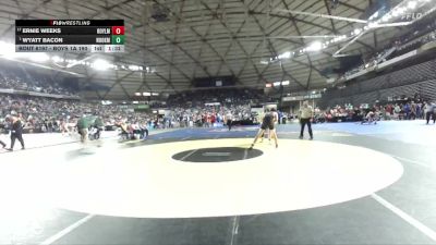 Boys 1A 190 lbs Champ. Round 2 - Wyatt Bacon, Nooksack Valley vs Ernie Weeks, Royal