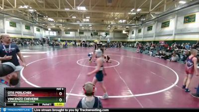 45 lbs Quarterfinal - Otis Perlichek, Sundawg Wrestling Club vs Vincenzo Cheverie, Dickinson Wrestling Club