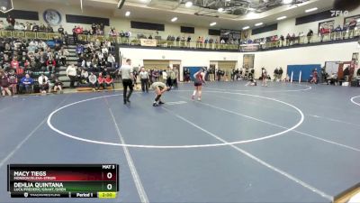 165 lbs Semifinal - Macy Tiegs, Mondovi/Eleva-Strum vs Dehlia Quintana, Luck/Frederic/Grant./Siren