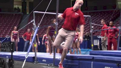 Aja Sims Solid on Bars, 2014 NCAA Podium Training