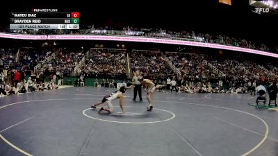 3A 113 lbs 1st Place Match - Mateo Diaz, South Rowan High School vs Brayden Reid, Hibriten High School