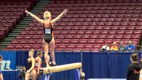 Sloan and the Gators on Beam, 2014 NCAA Podium Training