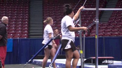 Jessie DeZiel Swings Bars, 2014 NCAA Podium Training