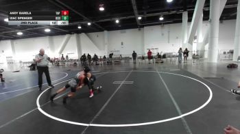 98 lbs 2nd Place - Andy Barela, Top Rank Hammers vs Izac Spenger, Desert Dogs WC