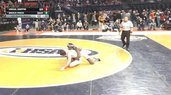 1A 175 lbs 1st Place Match - Brock Finch, Coal City vs Arkail Griffin, Chicago (C. Hope Academy)