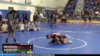 116 lbs Champ. Round 1 - Adel Shaoulian, Beverly Hills High School vs Angelique Mexia, Villa Park High School