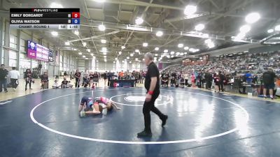 12U Girls - 81 lbs Champ. Round 1 - Emily Borgardt, HI vs Olivia Watson, ID