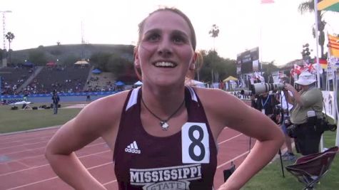 Rhianwedd Price of Miss State wins 1500 heat